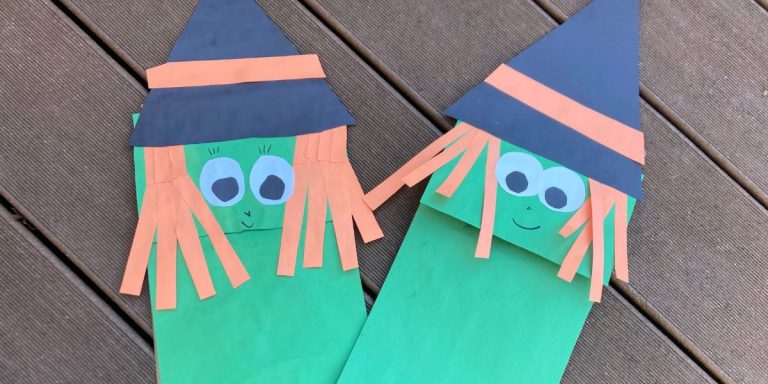 Cute Paper Bag Halloween Witch Craft for Kids
